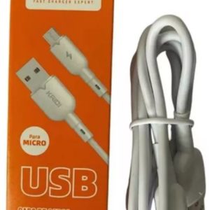 Cabos Micro USB Marca Kaidi 1 metro branco