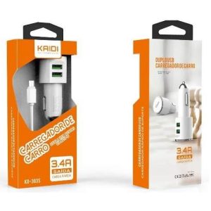 Carregador Veicular 2 USB para Micro Kaidi (1)